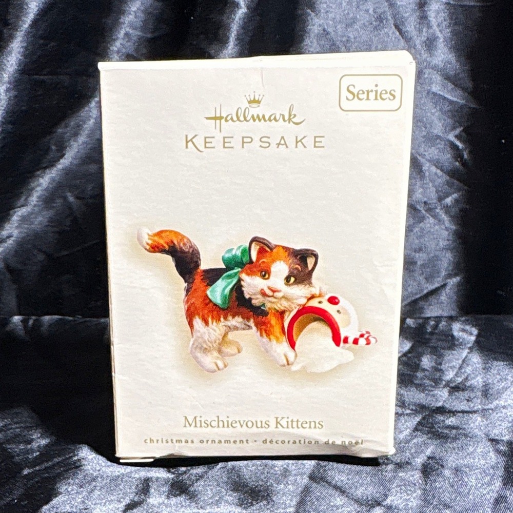 Hallmark Keepsake Mischievous Kittens Series Cat Christmas Ornament with Box